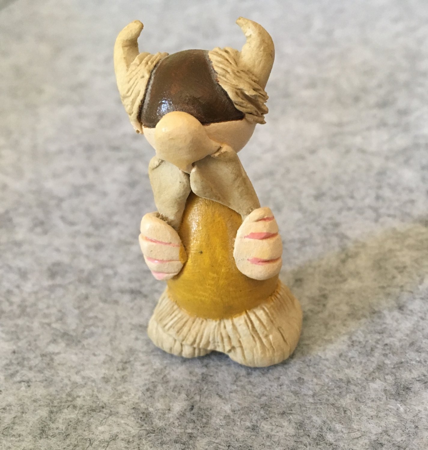 Vintage Asterix Inspired Mini Gaul or Viking Figurine OOAK