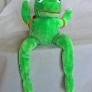 Vintage Sky Diving Stuffed Frog Shelf Sitter with Napsack Plush Eden Toys Vintage Sky Diving Stuffed Frog Shelf Sitter with Napsack Plush Eden Toys