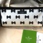 Kate Spade Long Cosmetic Case Paris Black Bows East West Heddy