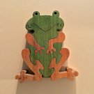 Wooden Frog Puzzle Figurine Handmade 3D Wood Puzzle