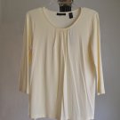 Context Shirred Top First Layer Foundation or Under Blazer Ivory Large