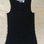 Crocheted Black Ribbed Tank Top by Acrobat