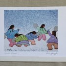 Small Art Print Winter Dancers Canadian Indigenous Artist CECIL YOUNGFOX Ojibwe Ojibway
