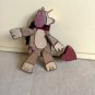 Rustic Angel Dog Ornament Painted Wood Moving Joints Heart Christmas Beagle Hound Retriever