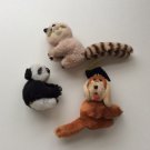 Vintage Plush Hugger Clip On Toys Panda Bear Raccoon Dog Pencil Toppers Grabbers 1980s Vintage Plush Hugger Clip On Toys Panda Bear Raccoon Dog Pencil Toppers Grabbers 1980s