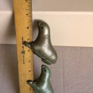 Vintage SEAL Plush Figurine Hugger Grabber Toys Collectible Animal Clip On Pencil Topper Rare Pair