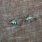 Vintage Silver Dinosaur Earrings Sterling Triceratops Studs Hypoallergenic Posts