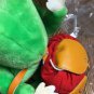 Vintage Sky Diving Stuffed Frog Shelf Sitter with Napsack Plush Eden Toys