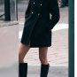 Zara Navy Wool Pea Coat Gold Buttons 9787/201 NEW Lined Walking Length
