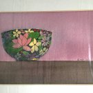 Lotus Bowl in Plum Original Watercolor Painting