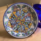 Vintage Handpainted Talavera Plate Mexican Pottery Wall Hanging