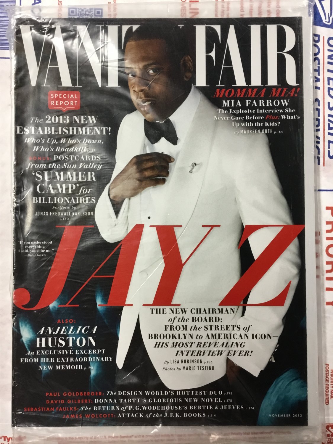 Vanity Fair Magazine Back Issue November 2013 JAY Z Sealed