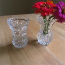 3 Vtg Bud Vases Lead Crystal Cut Glass Cane Clear Hobnail 3 Vtg Bud Vases Lead Crystal Cut Glass Cane Clear Hobnail