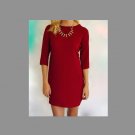 Red Mini Shirt Dress Bateau Neck BB Dakota NWT Red Mini Shirt Dress Bateau Neck BB Dakota NWT