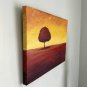 Art Original Painting One Red Tree by Lena Virginia Kilpatrick