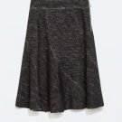 ZARA Skirt High Waist Bias Cut Tweedy Black Wool Cotton Blend ZARA Skirt High Waist Bias Cut Tweedy Black Wool Cotton Blend