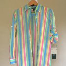 Lauren Ralph Lauren Kauai Shirt Top Roll Tab Sleeves