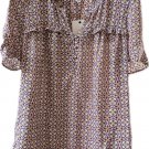 Versatile Relaxed Pink Short Sleeve Pullover Blouse Subtle Puff Sleeves Micro Ruffle Detail