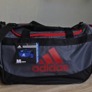 Adidas Duffel Bag Defense Medium with Ventilated Zip Pocket NEW Lead Gray/Scarlet Adidas Duffel Bag Defense Medium with Ventilated Zip Pocket NEW Lead Gray/Scarlet