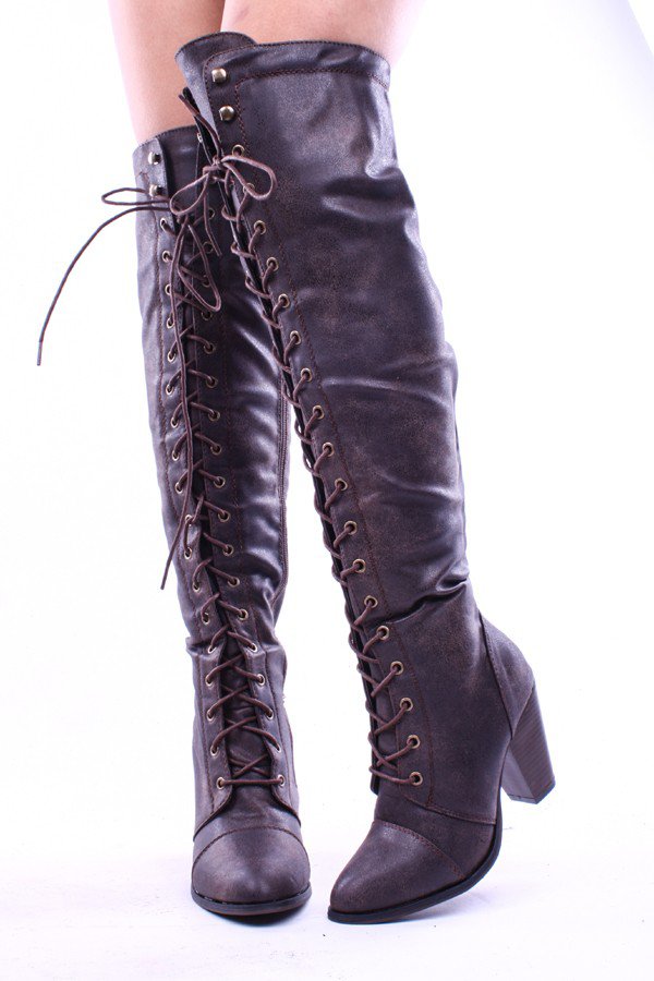 thigh high flat boots wide calf