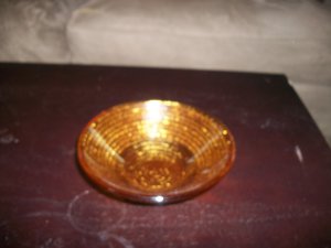 VINTAGE AMBER GLASS BOWL