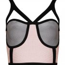 Cloverl  Libby Multi Tonal Bandage Crop Top  Free Global Shipping