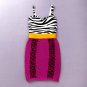 Cloverl Dakota Zibra Print and Pink Backless Bandage Dress Free Global Shipping