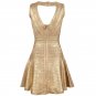 Cloverl Lillian Metallic Bandage Dress  Free Global Shipping