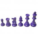 Marion's  Unweighted Purple Colored Chess Pieces King Tournament classic design