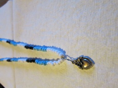 Blue and White Heart