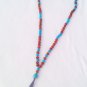 Necklace: RUDRUKSHA BEAD TURQUOISE LONG TASSEL  55cm