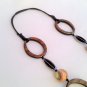 Retro Striped Glass spheres with funky ovals on Leather