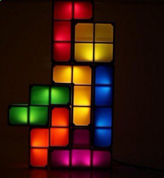 DIY Night Light Constructible Desk Lamp Retro Stackable LED Blocks Desk ...