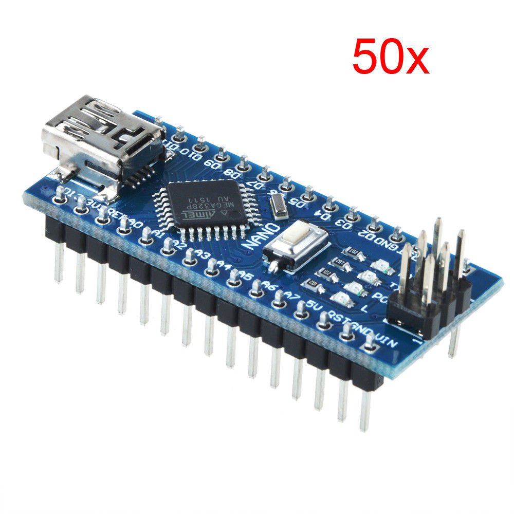50pcs USB CH340G Nano 16M 5V Atmel ATmega328P Micro Controller Board ...