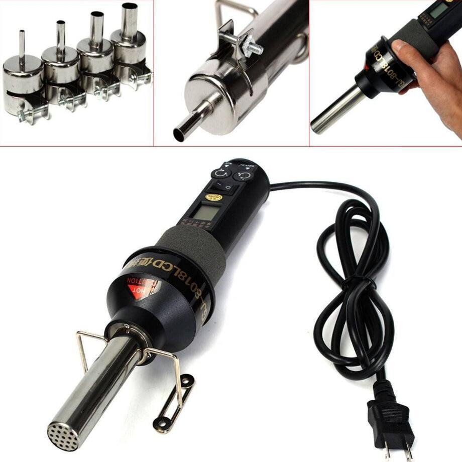 LCD Hot Heat Air Gun Blower Welding Weld Tools with 4 Nozzles IC SMD
