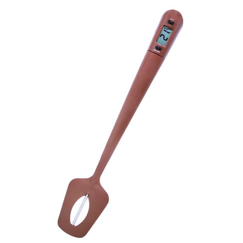 Food Meat Coffee Scraper Stir Thermometer LCD Thermometers Gauges Probe