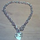 Silver 2 Heart Toggle Necklace