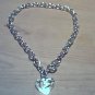 Silver 2 Heart Toggle Necklace