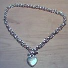 Puff Heart Toggle Necklace