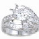 Sterling CZ Engagement Ring