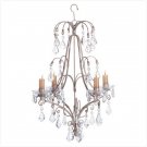 DISTRSS METAL/ACRYLC CANDELIER
