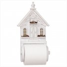 DISTRESS WHITE HOUSE TISSUE HOLDER