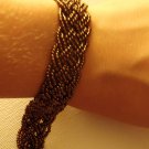 Brown Copper Glass Braided Beads.