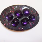 Barrette with purple look and epoxy swirl