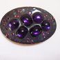Barrette with purple look and epoxy swirl