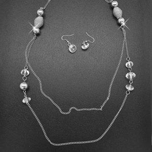 White necklace & earring set!!