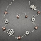 Brown necklace and earring set !!
