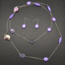 Purple necklace & earring set!!!