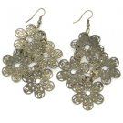 Brass flower earrings