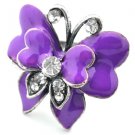 Purple butterfly ring